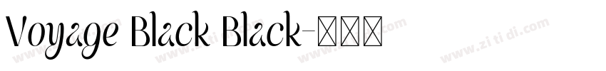 Voyage Black Black字体转换